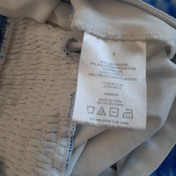 Speechless Kids Girl's Size 7 Blue White Tie Dye Shirt Skort Two Piece Boho Set - Picture 11 of 14